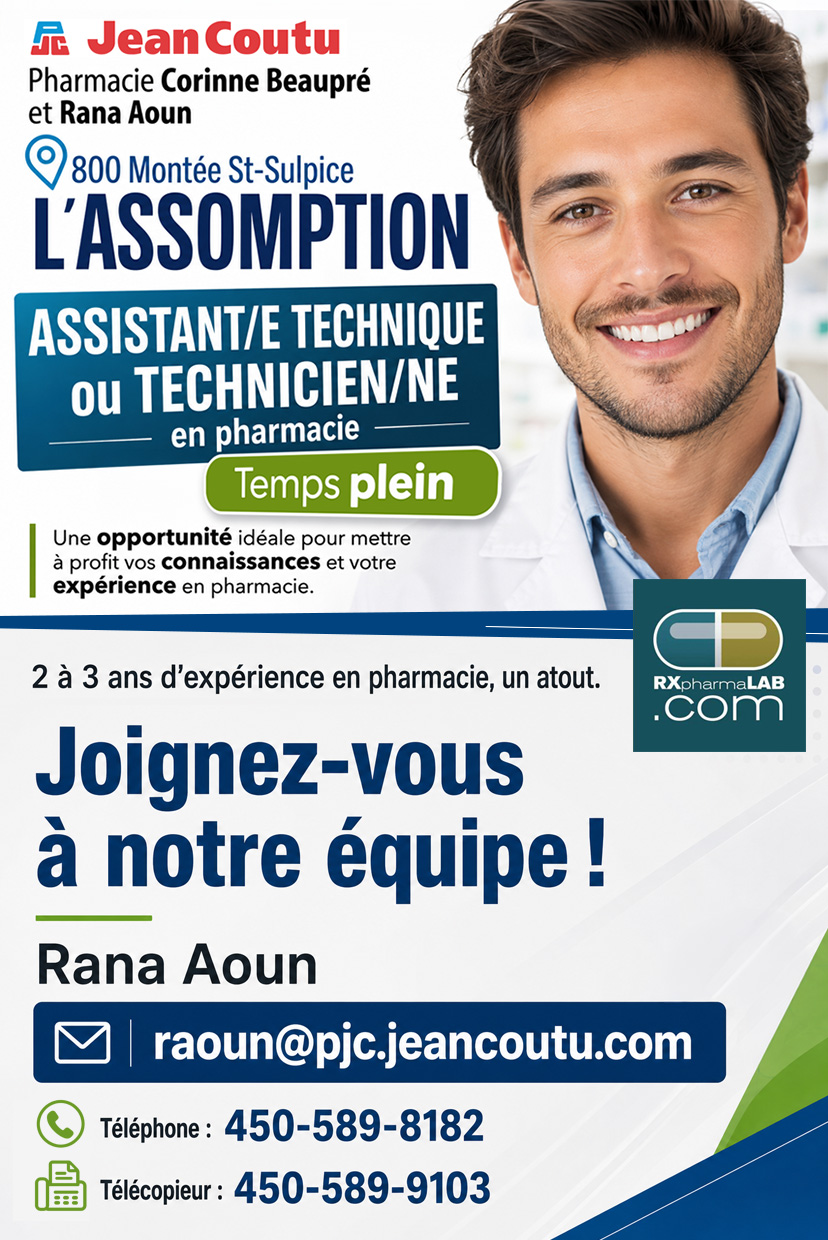 Assistant/e technique ou technicien/ne en pharmacie