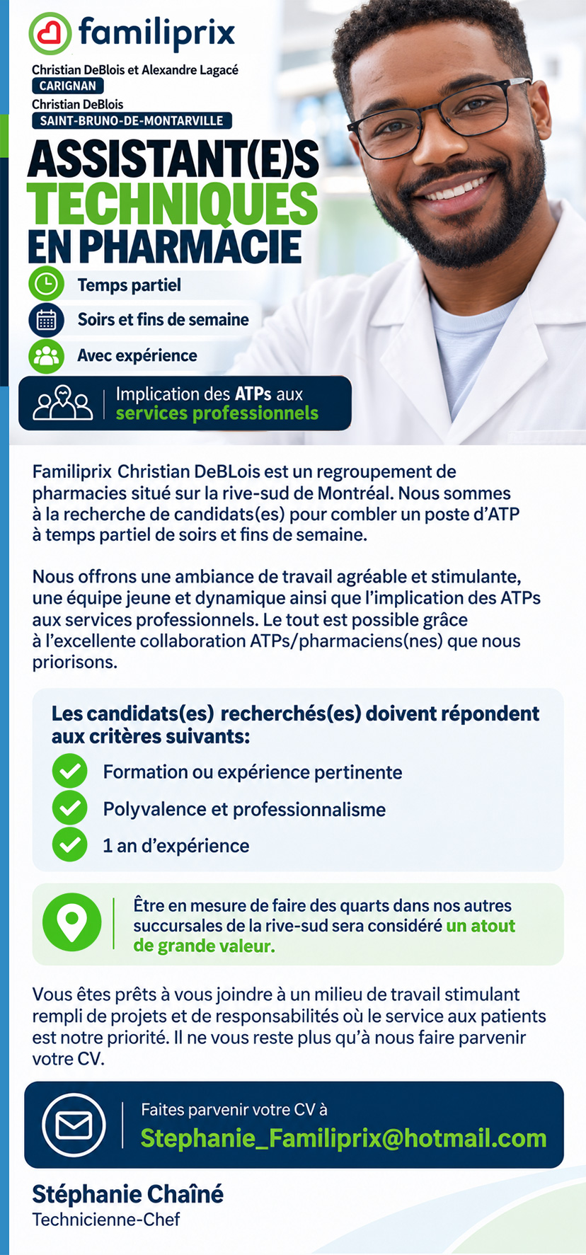 Assistant/e technique en pharmacie