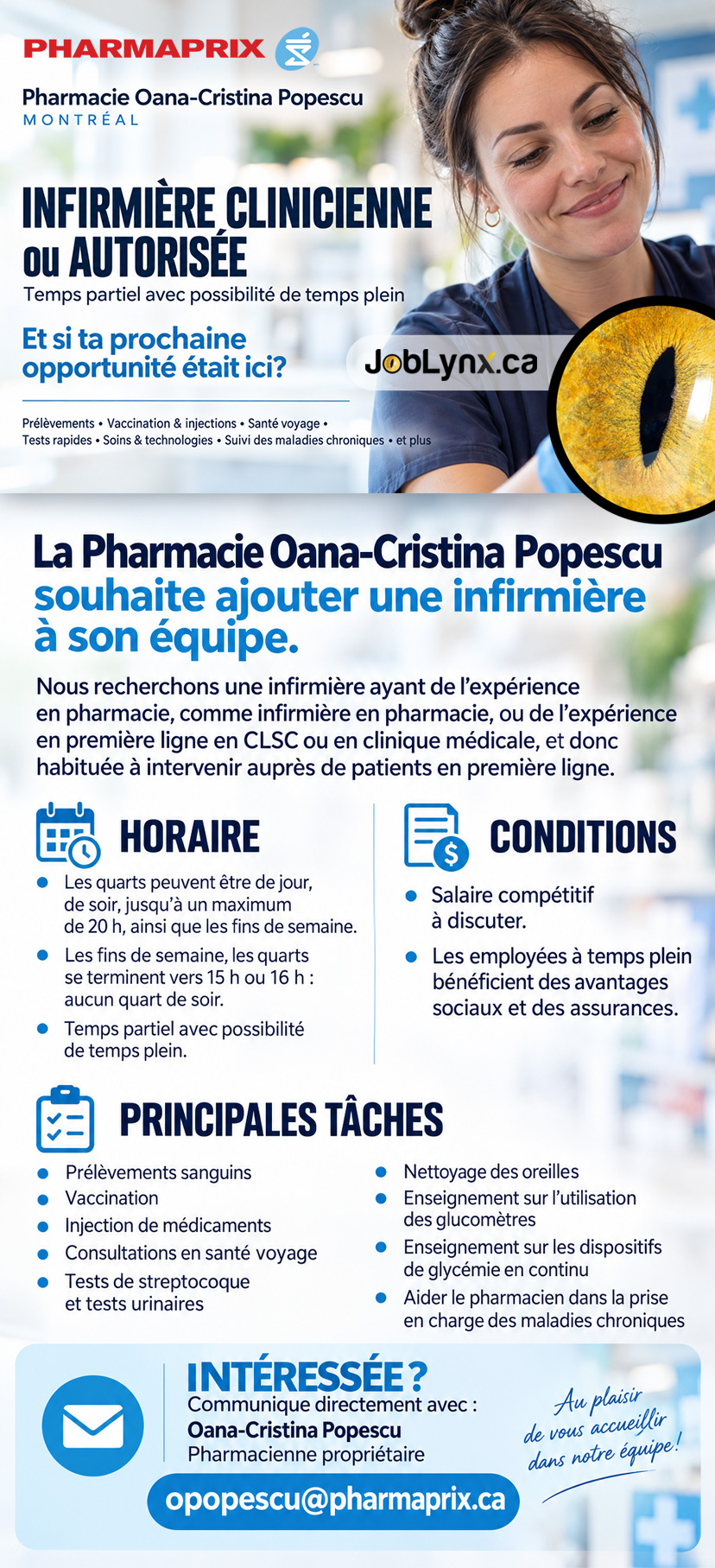 Infirmier(ière) clinicien(ne) ou autorisé(e)