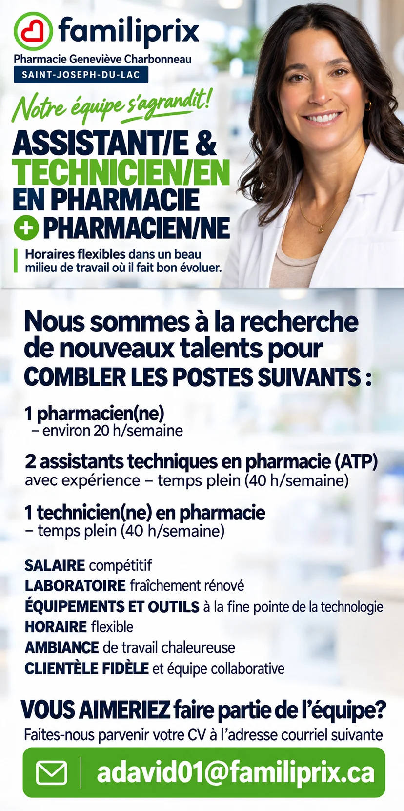 ATP et technicien/ne en pharmacie & pharmacien/ne