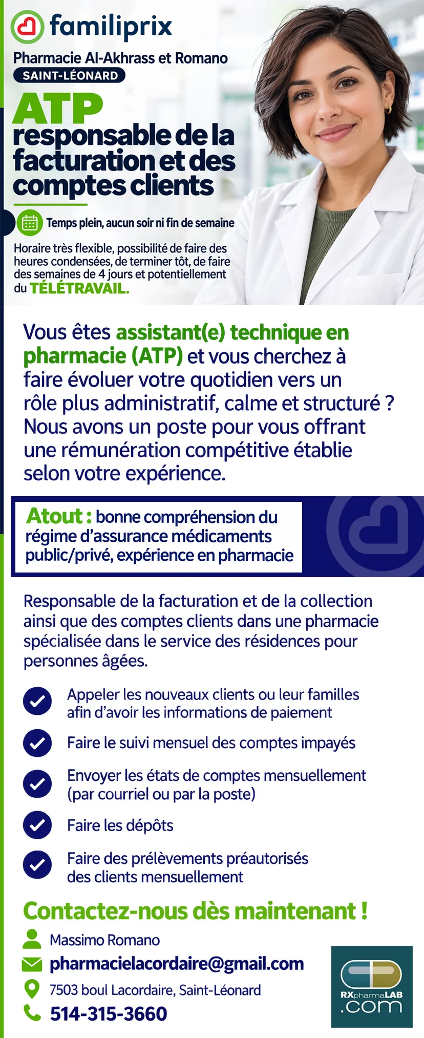 ATP responsable de la facturation et des comptes clients